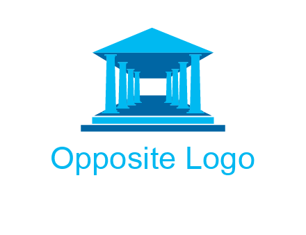 courthouse or Greek temple logo