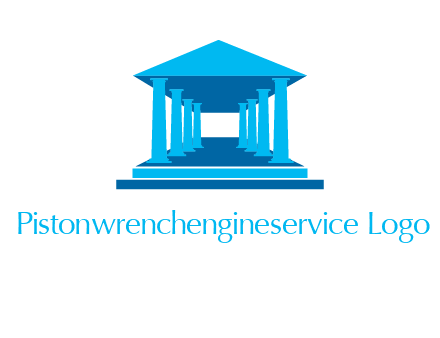 courthouse or Greek temple logo