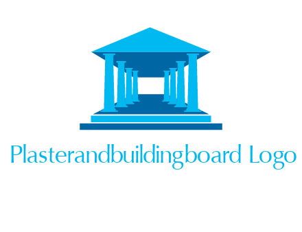 courthouse or Greek temple logo