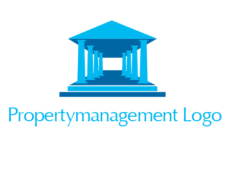 courthouse or Greek temple logo