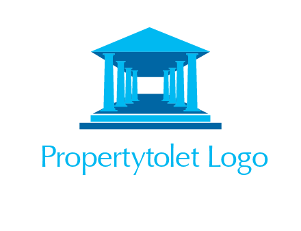 courthouse or Greek temple logo