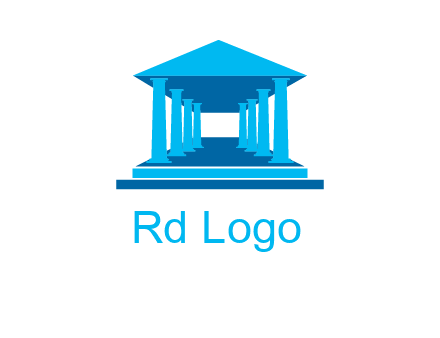 courthouse or Greek temple logo