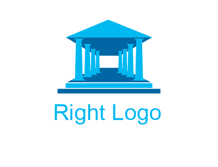 courthouse or Greek temple logo