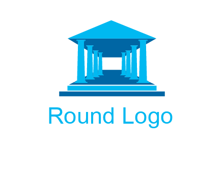 courthouse or Greek temple logo