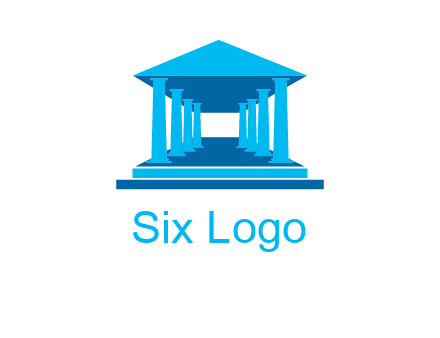 courthouse or Greek temple logo