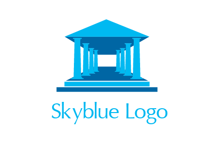 courthouse or Greek temple logo