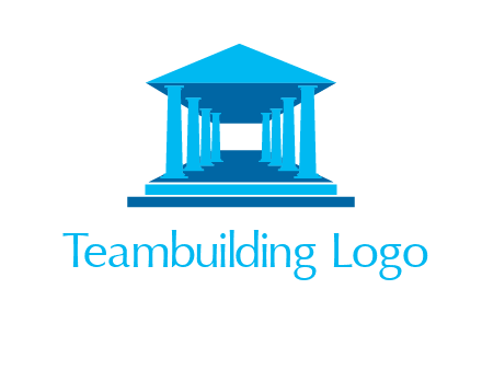 courthouse or Greek temple logo
