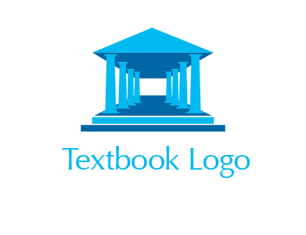 courthouse or Greek temple logo