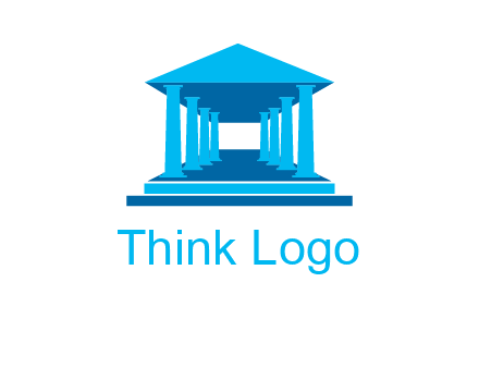 courthouse or Greek temple logo