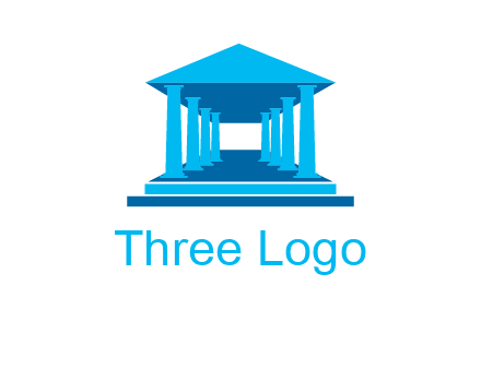 courthouse or Greek temple logo