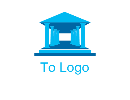 courthouse or Greek temple logo