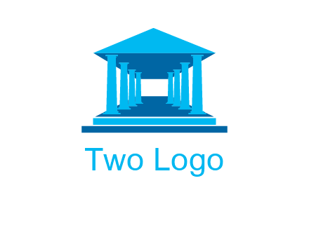courthouse or Greek temple logo