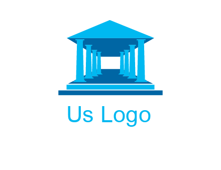 courthouse or Greek temple logo