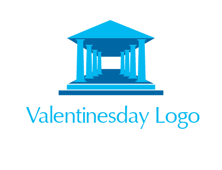 courthouse or Greek temple logo