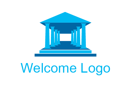 courthouse or Greek temple logo