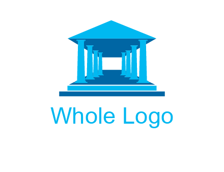 courthouse or Greek temple logo