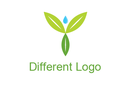 leaves with water drop icon