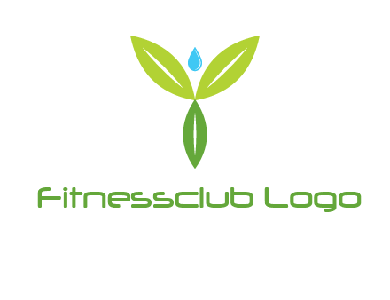 leaves with water drop icon