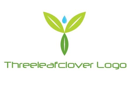 leaves with water drop icon