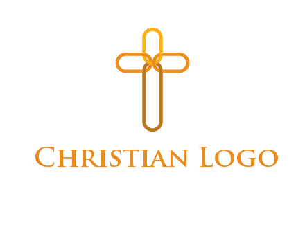 abstract christian cross connection icon