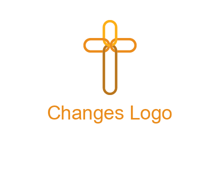 abstract christian cross connection icon