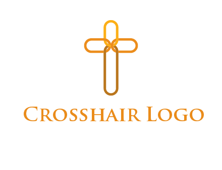 abstract christian cross connection icon