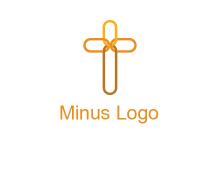 abstract christian cross connection icon