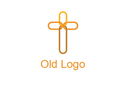 abstract christian cross connection icon