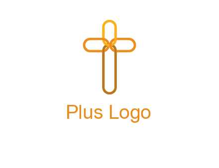 abstract christian cross connection icon