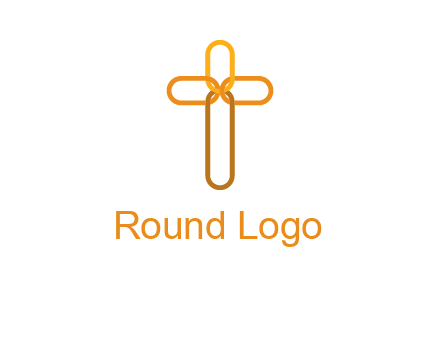 abstract christian cross connection icon