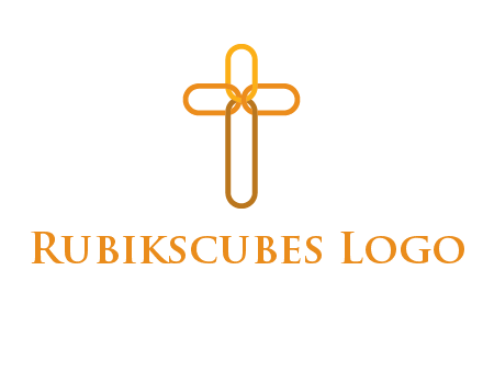 abstract christian cross connection icon