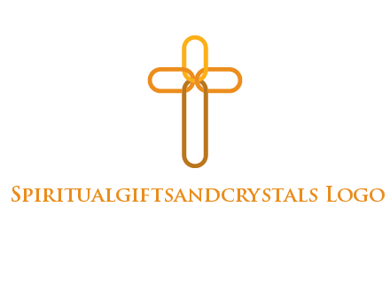 abstract christian cross connection icon