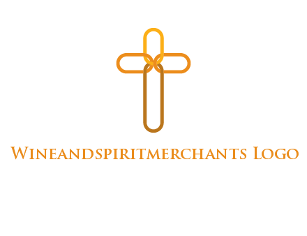 abstract christian cross connection icon