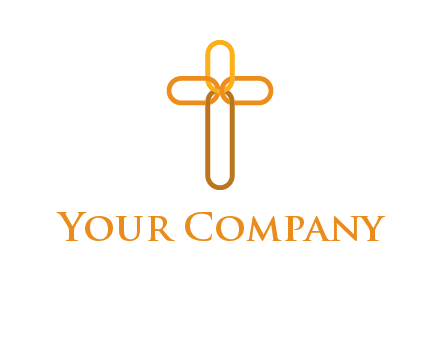 abstract christian cross connection icon