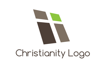 christian cross on window logo