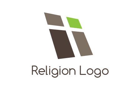 christian cross on window logo