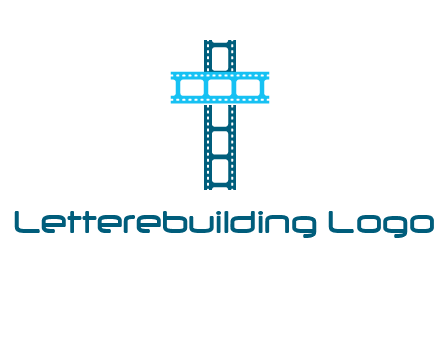 cross and film reel logo