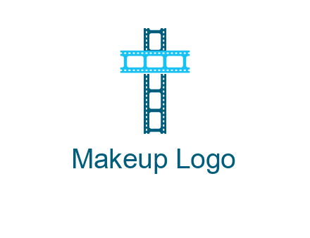 cross and film reel logo