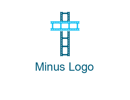 cross and film reel logo