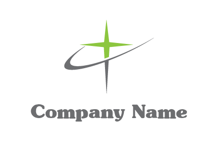 Cross with swoosh logo
