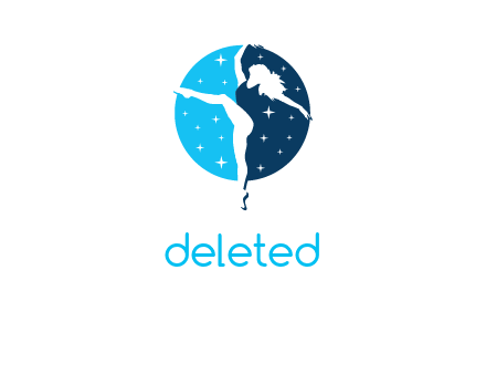 girl dancer in circle logo