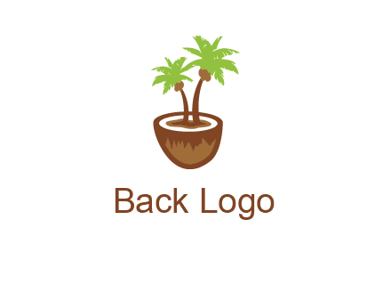 coconut tree travel icon