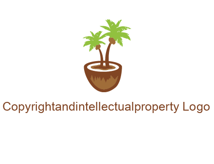 coconut tree travel icon