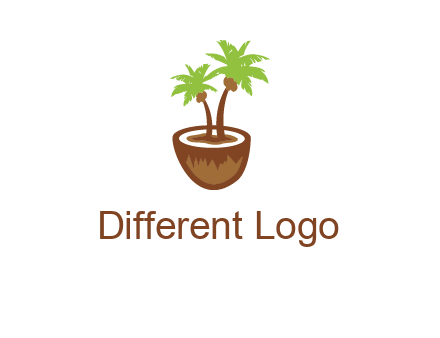coconut tree travel icon