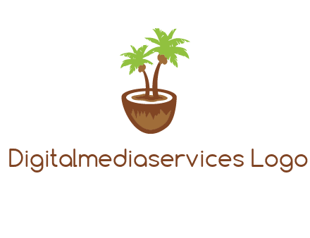coconut tree travel icon