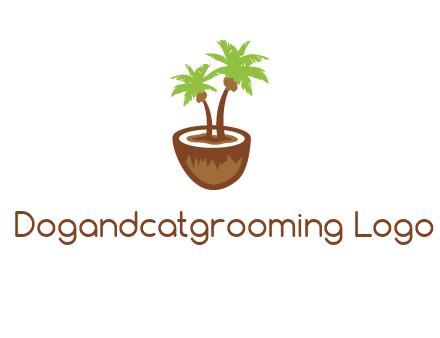 coconut tree travel icon