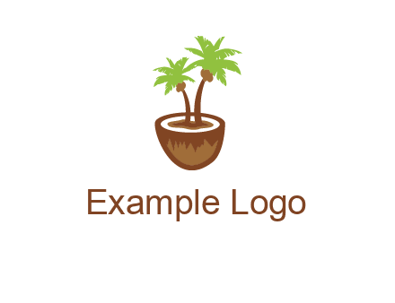 coconut tree travel icon