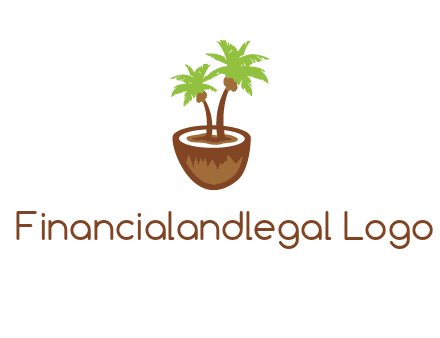 coconut tree travel icon