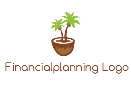 coconut tree travel icon