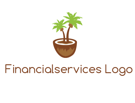 coconut tree travel icon